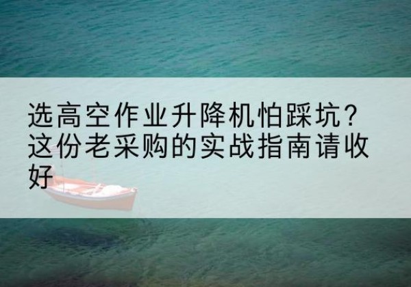 乌海高空作业升降机厂家推荐-选高空作业升降机怕踩坑？这份老采购的实战指南请收好