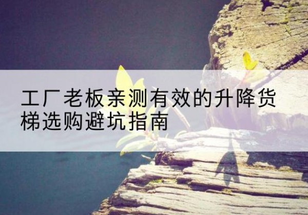 乌海升降货梯怎么选-工厂老板亲测有效的升降货梯选购避坑指南